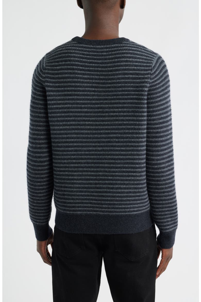 Stripe Cashmere Sweater, Alternate, color, GREY/ BLACK HEATHER