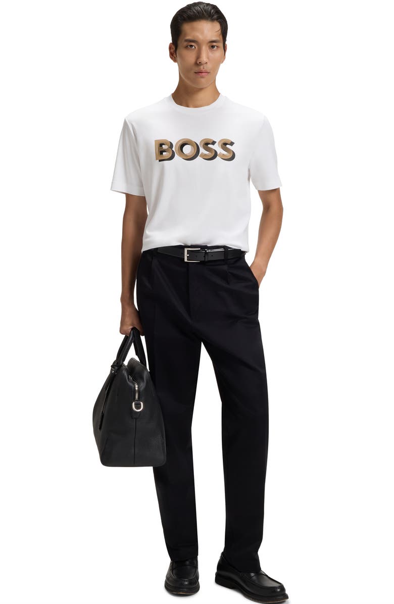 BOSS Thompson Cotton Logo Graphic T-Shirt, Alternate, color, White