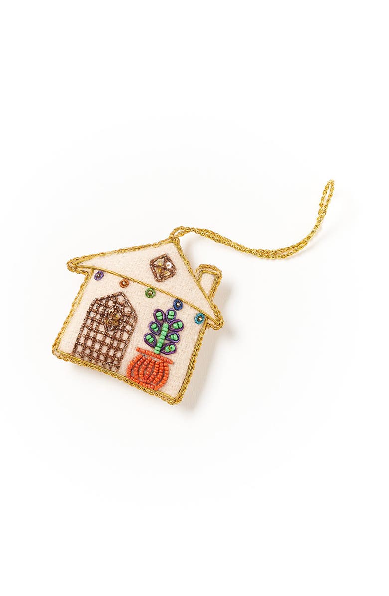 Matr Boomie Larissa Plush Home Felt Ornament - Embroidered, Handmade, Main, color, White