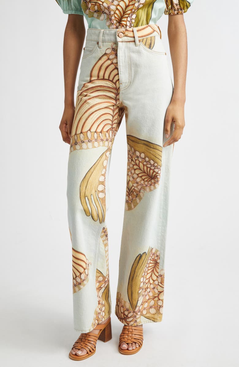 Ulla Johnson The Willow Wide Leg Jeans, Main, color, Water Blossoms