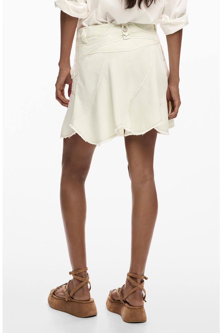 Frayed Miniskirt, Alternate, color, OFF WHITE