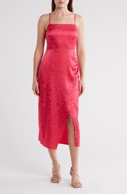 Connected Apparel Wrap Style Jacquard Dress