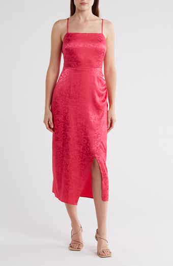 Connected Apparel Wrap Style Jacquard Dress