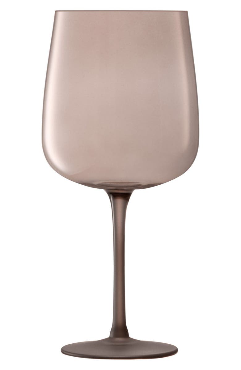 LSA Arc Contrast Set of 4 Wine Glasses, Main, color, Earth