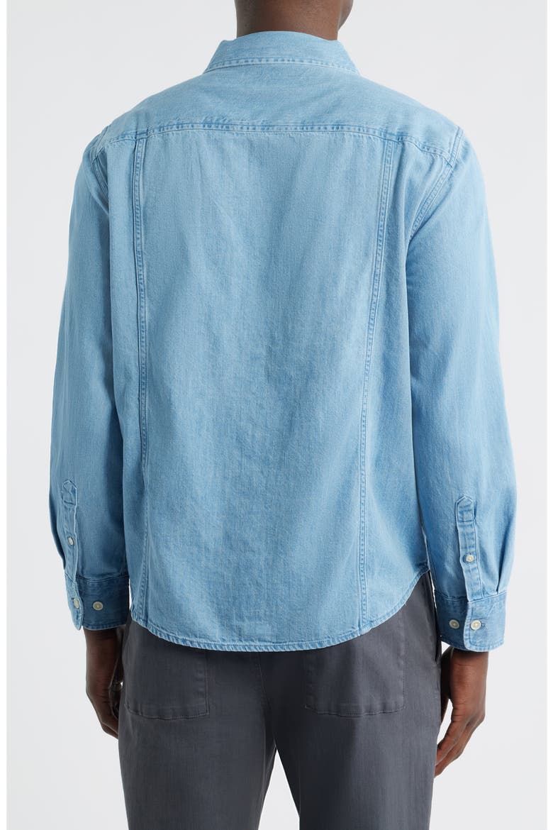 Cotton Denim Button-Up Shirt, Alternate, color, INDIGO