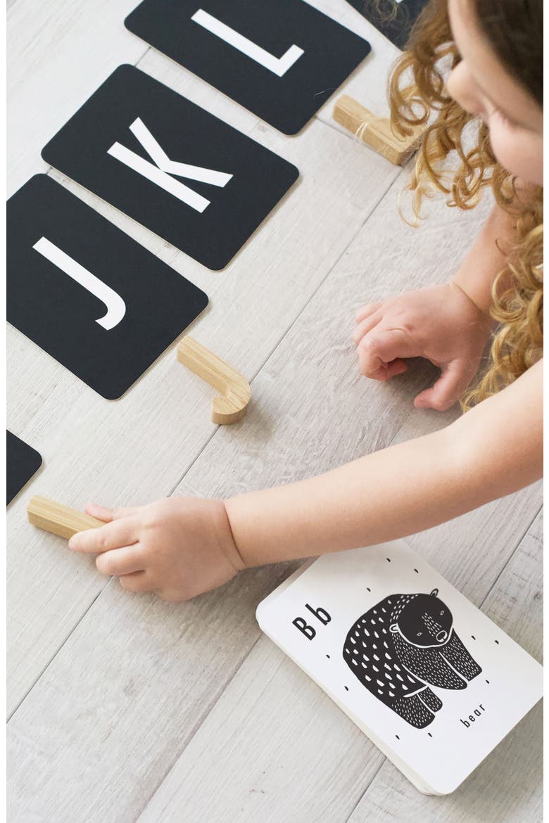 Wooden Alphabet Letters, Alternate, color, Natural Bamboo