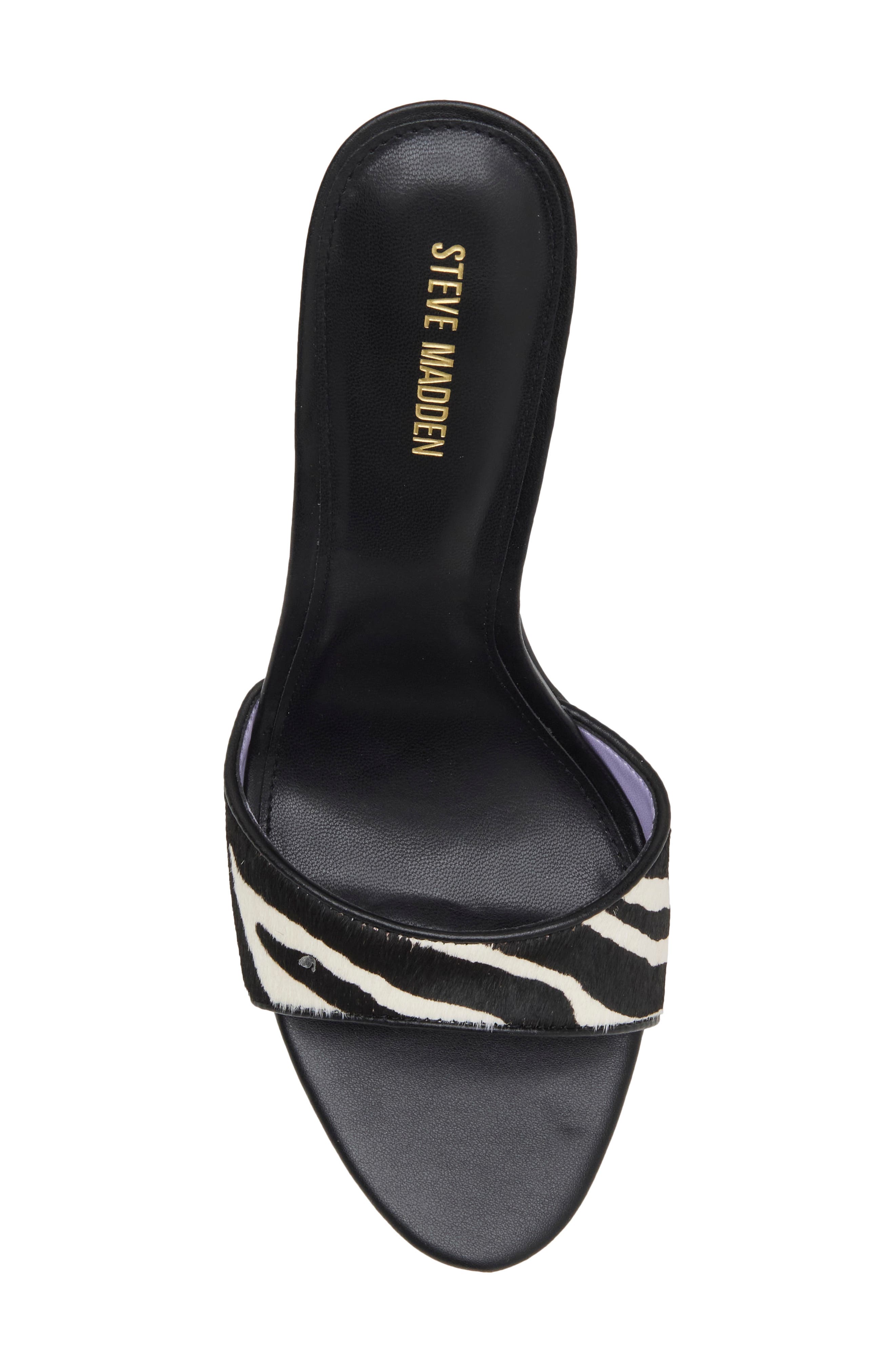 Davina Genuine Calf Hair Sandal, Alternate, color, ZEBRA
