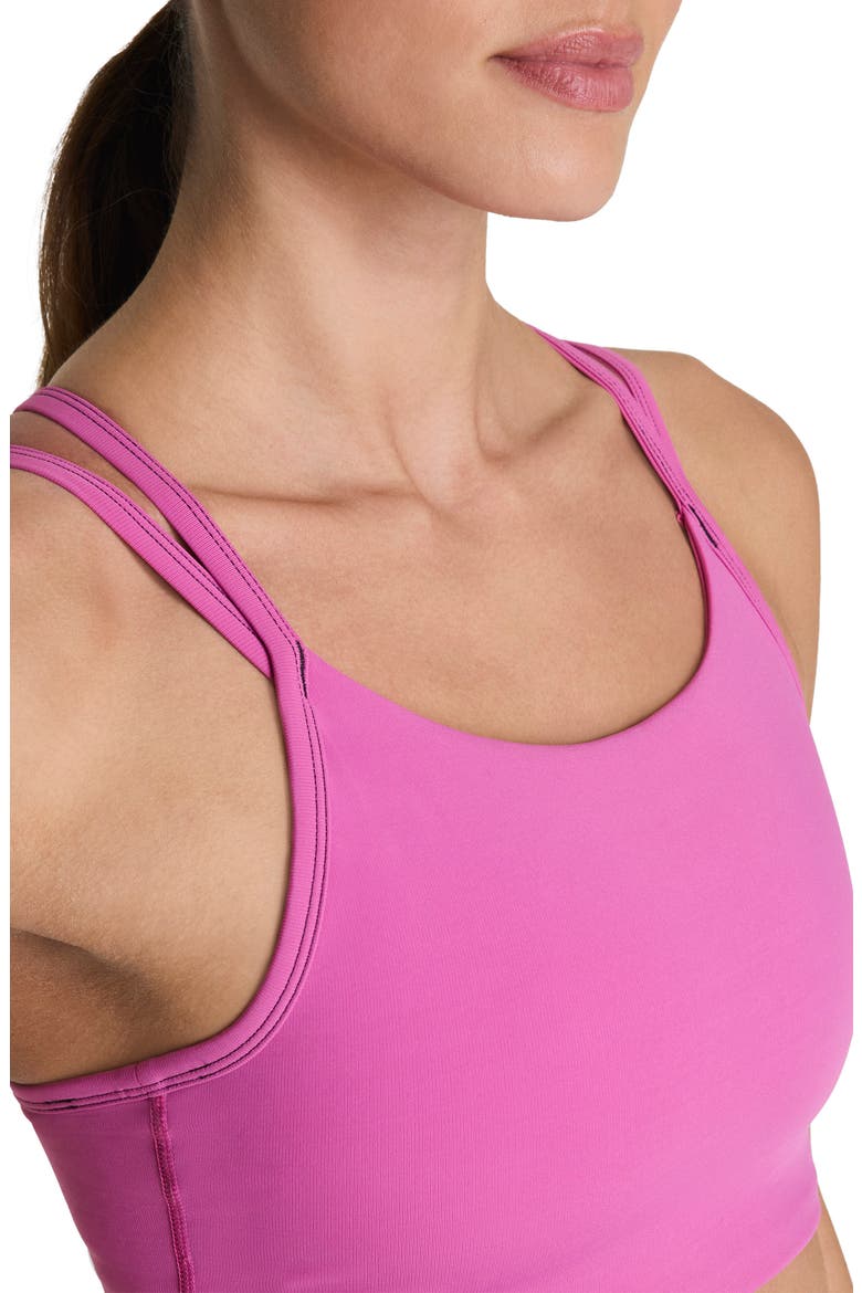 Keep Chill Faux Layer Sports Bra, Alternate, color, AURORA