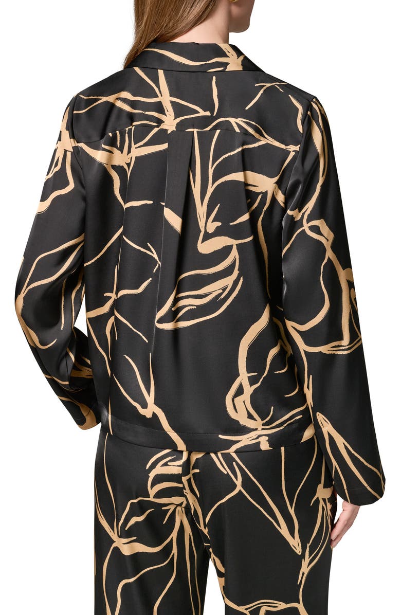 Donna Karan New York Print Satin Shirt, Alternate, color,
