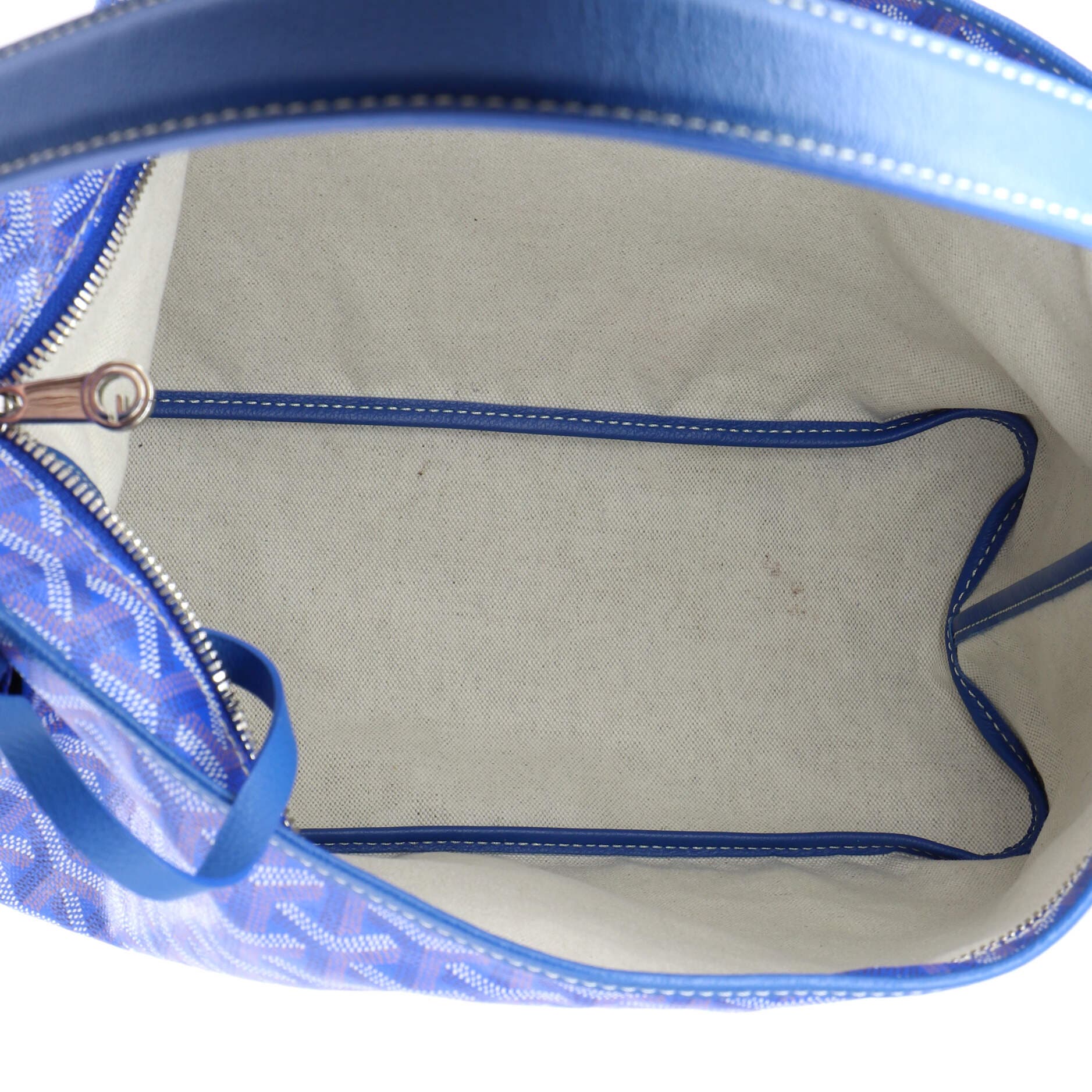 Pre-Owned Goyard Boheme Hobo Coated Canvas, Alternate, color, Blue