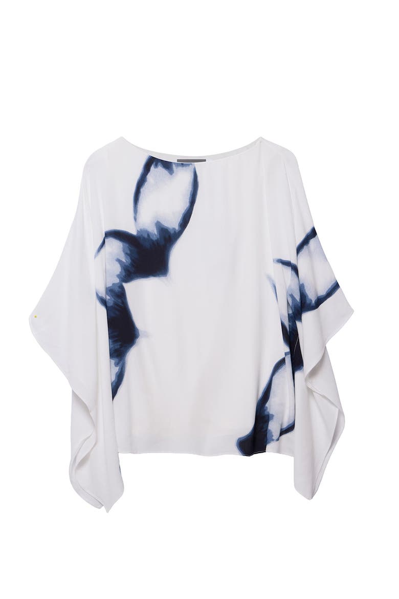 Print Batwing Top, Alternate, color, Navy
