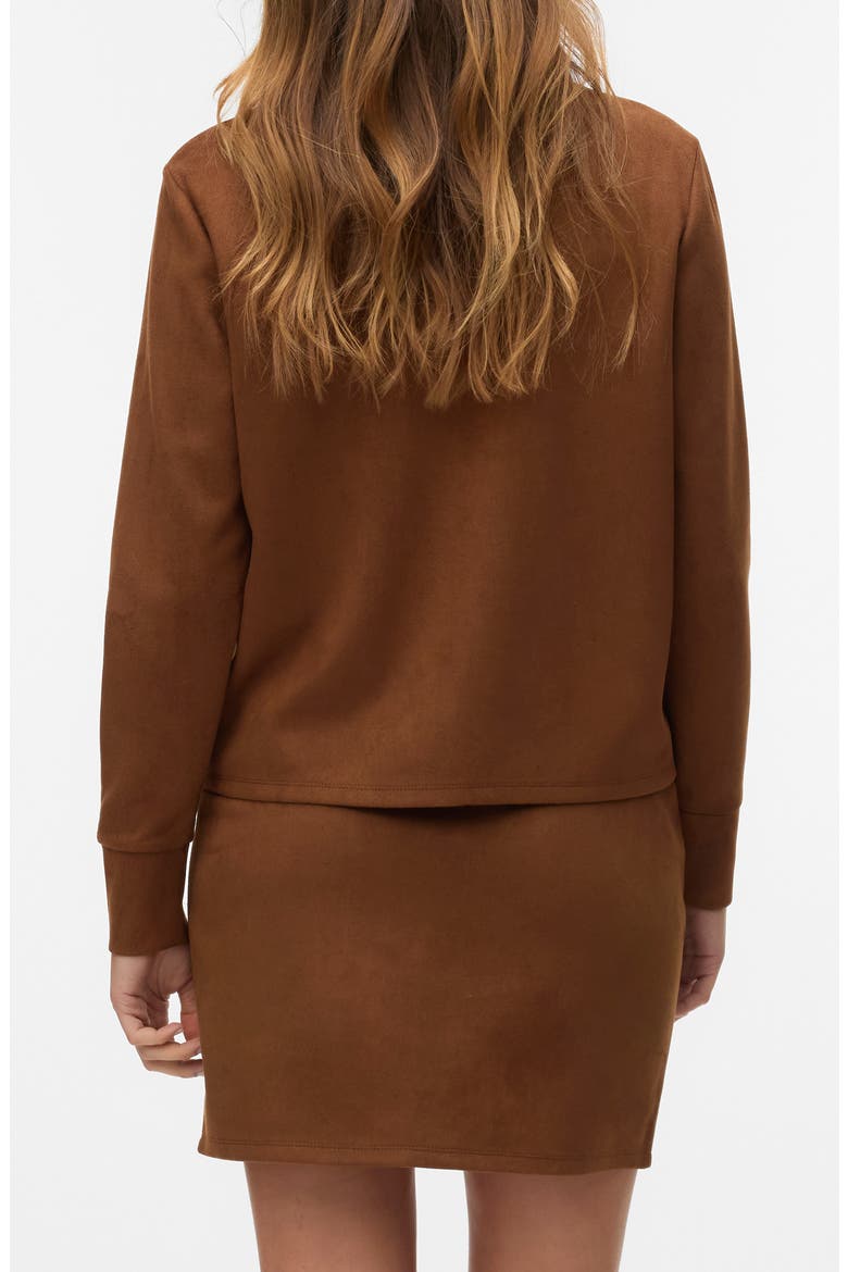 Kreta Faux Suede Button-Up Shirt, Alternate, color, EMPERADOR