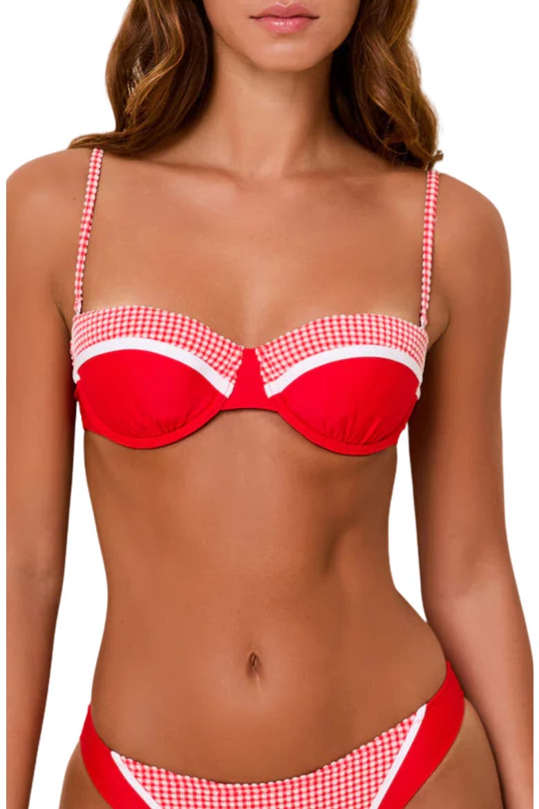 The Liora Underwire Bikini Top, Main, color, LIPSTICK RED