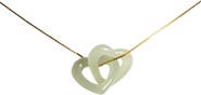 seree The hearts Interlocking jade pendant necklace