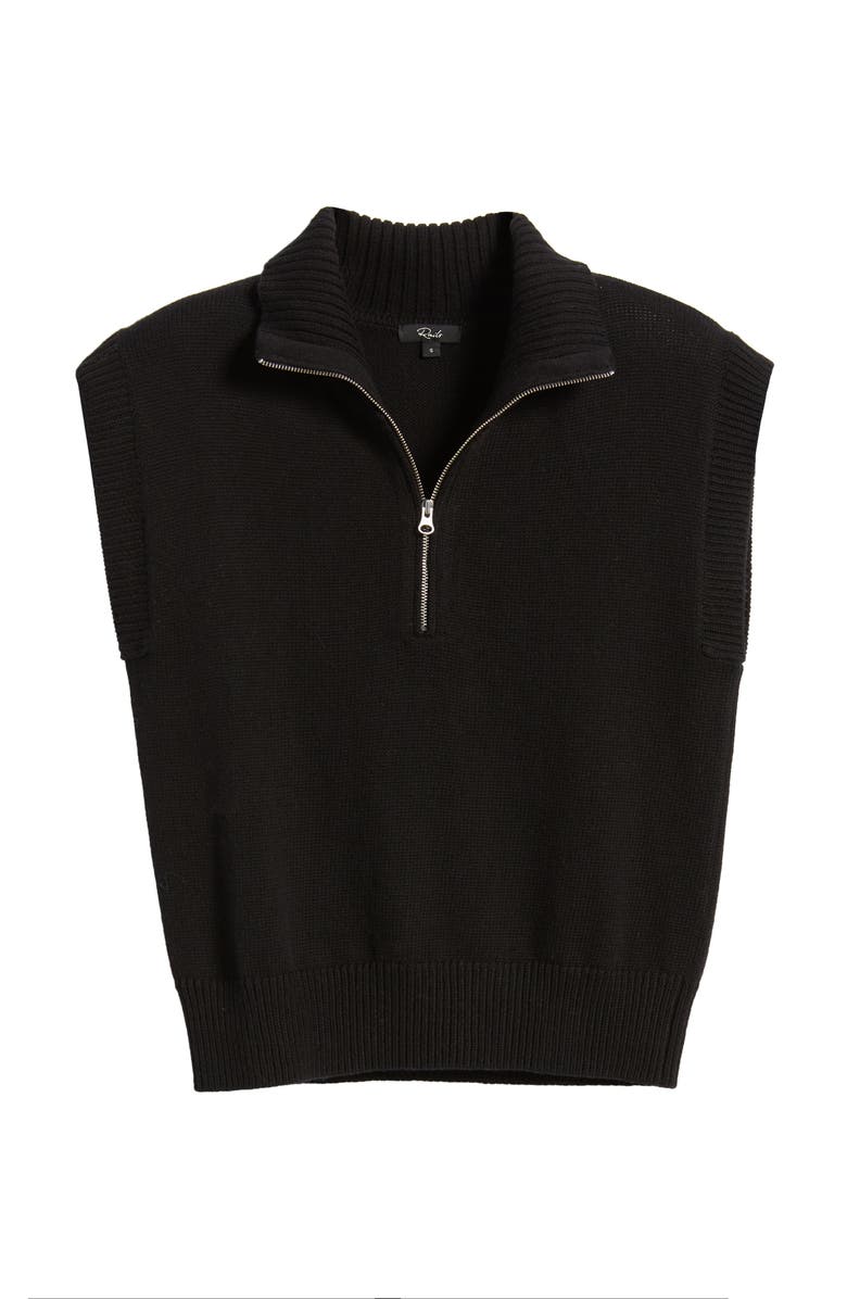 Rails Bodhi Short Sleeve Cotton & Cashmere Half Zip Sweater, Alternate, color, 