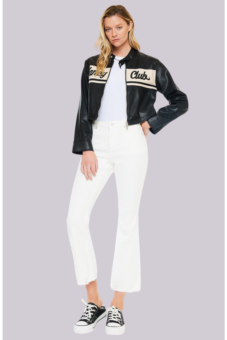 Volumina Essentials High Rise Crop Bootcut Jeans, Alternate, color, White Wash