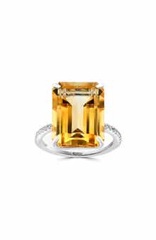 EFFY White Sapphire & Citrine Ring