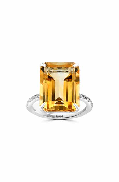 EFFY White Sapphire & Citrine Ring