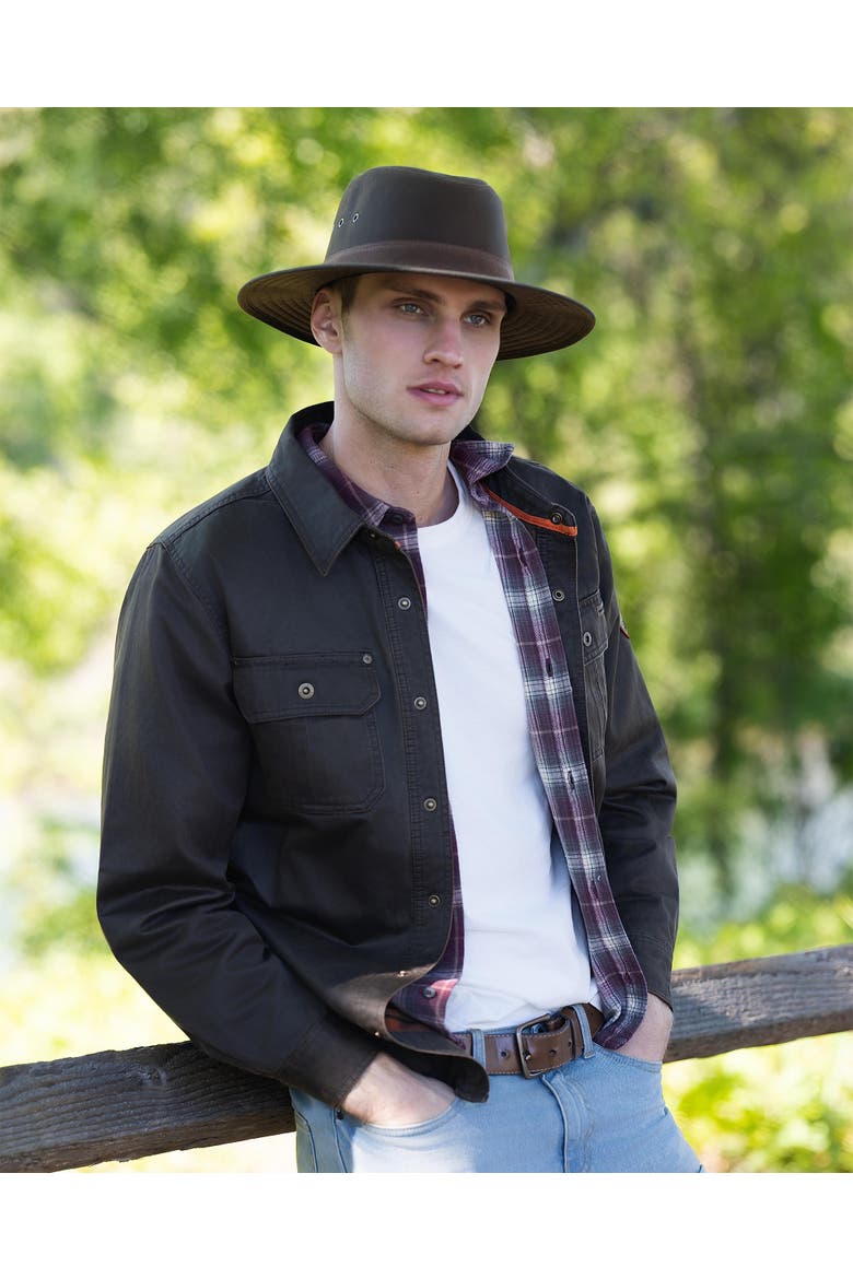 Delano Men's Waxed Cotton Hat, Alternate, color, Hunter