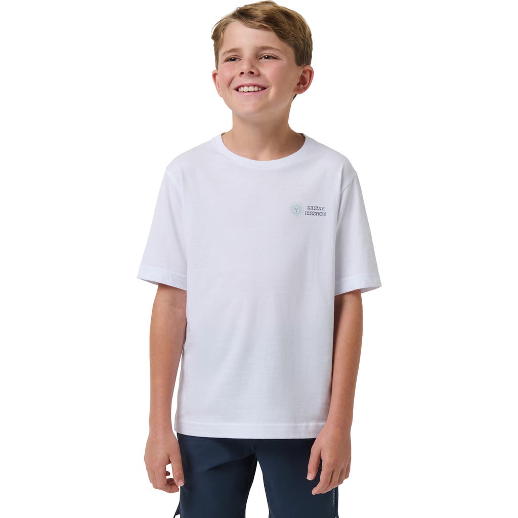 Travismathew Kids' Y Street Festival Cotton Graphic T-shirt In White