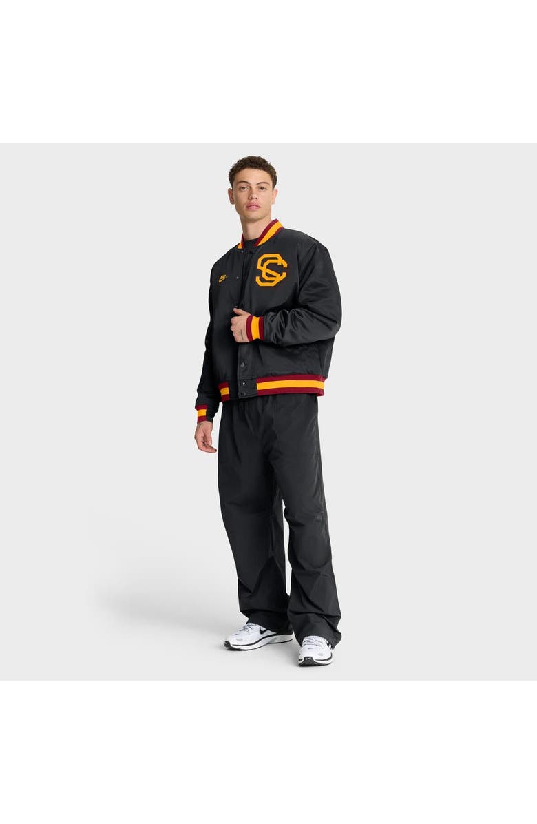 Nike Men's Nike Black USC Trojans Legacy Full-Snap Bomber Jacket, Alternate, color, Black