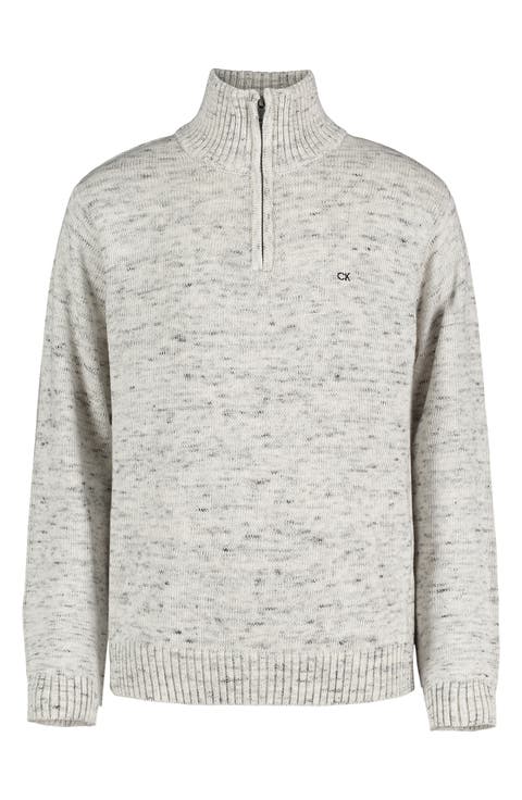 Kids' Space Dye Quarter Zip Pullover (Big Kid)