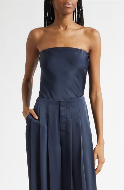 Ruben Strapless Satin Bodysuit