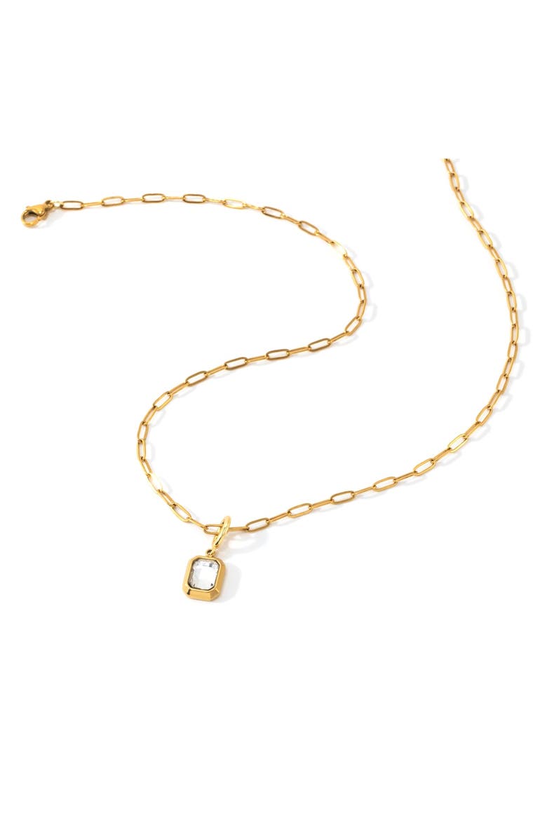Sophia Baguette Necklace, Alternate, color, Gold