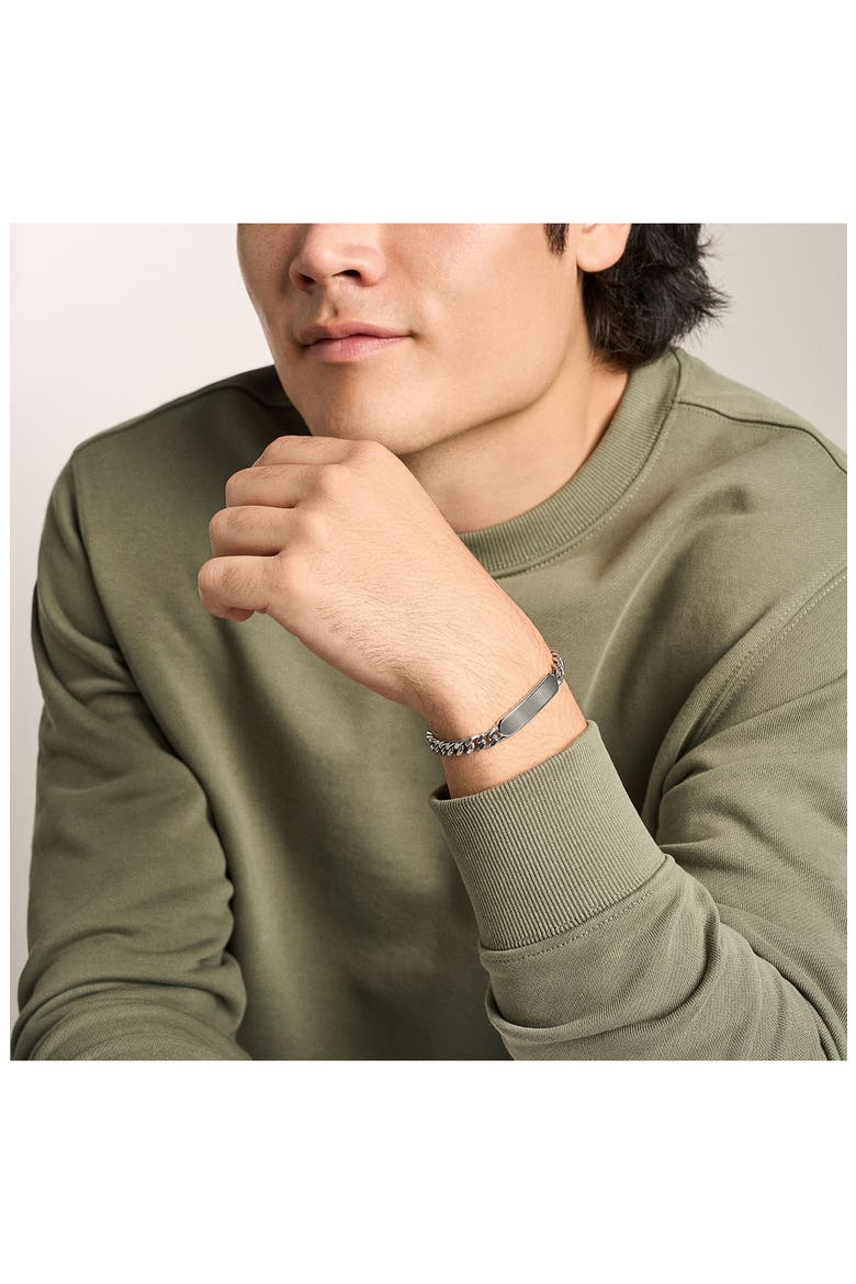 Men's Ellis Stainless Steel ID Bracelet, Alternate, color, MULTI