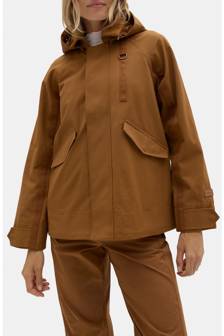 Hooded Rain Jacket, Main, color, NUTHATCH