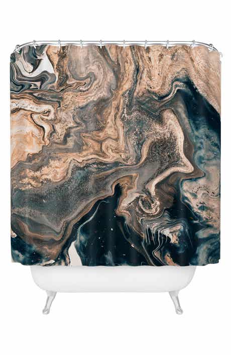 Deny Designs Marble Copper & Blue Shower Curtain