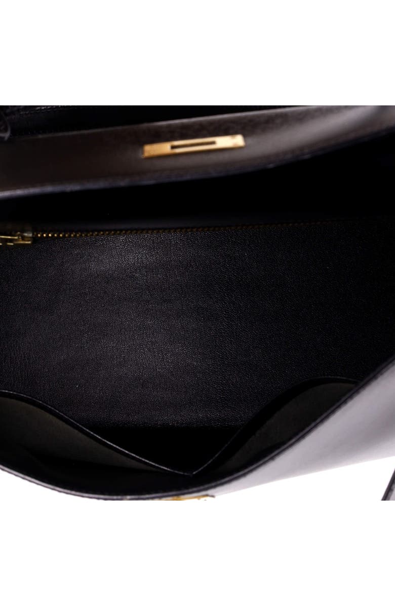 Pre-Owned Hermes Kelly Handbag Black Box Calf with Gold Hardware 32, Alternate, color, Noir