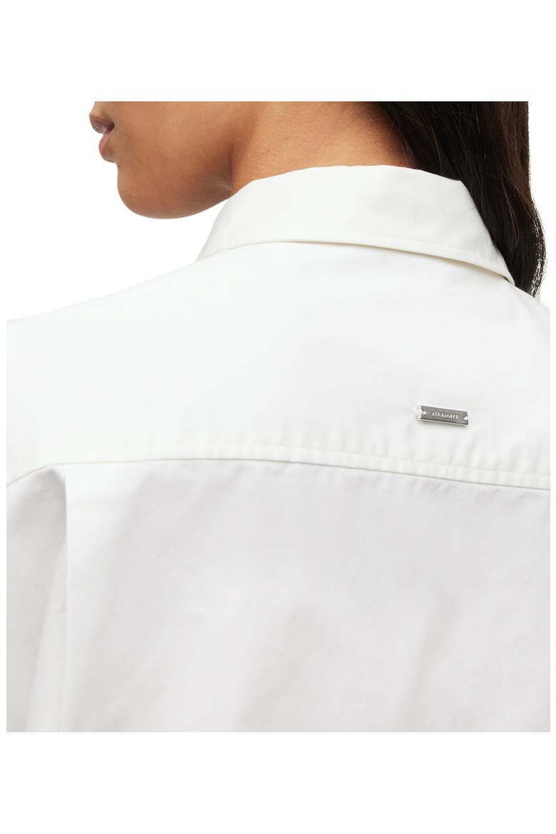 Averie Crop Button-Up Shirt, Alternate, color, WHITE