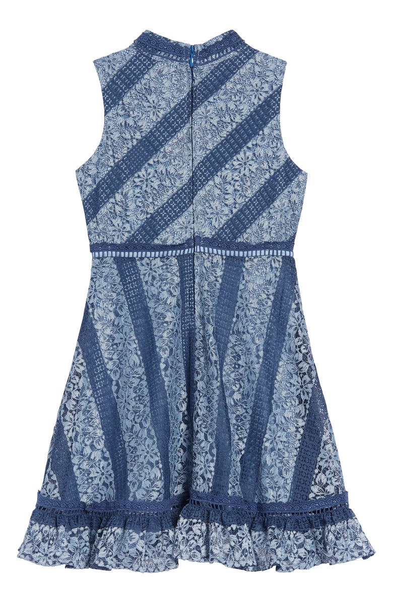 BLUSH by Us Angels Mock Neck Lace Dress, Alternate, color,