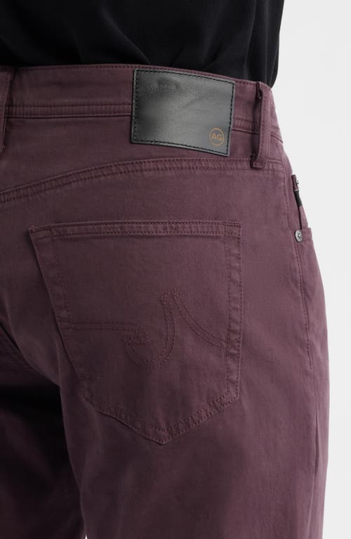 Ag Everett Slim Straight Leg Pants In Purple