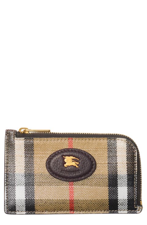 Highlands Check Zip Card Case