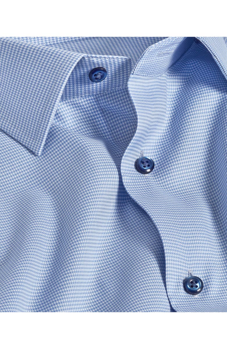 David Donahue Slim Fit Stretch Twill Microhoundstooth Dress Shirt, Alternate, color, 