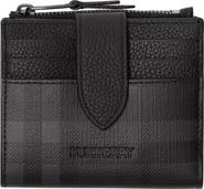 Burberry Check Zip Coated Canvas & Leather Bifold Wallet