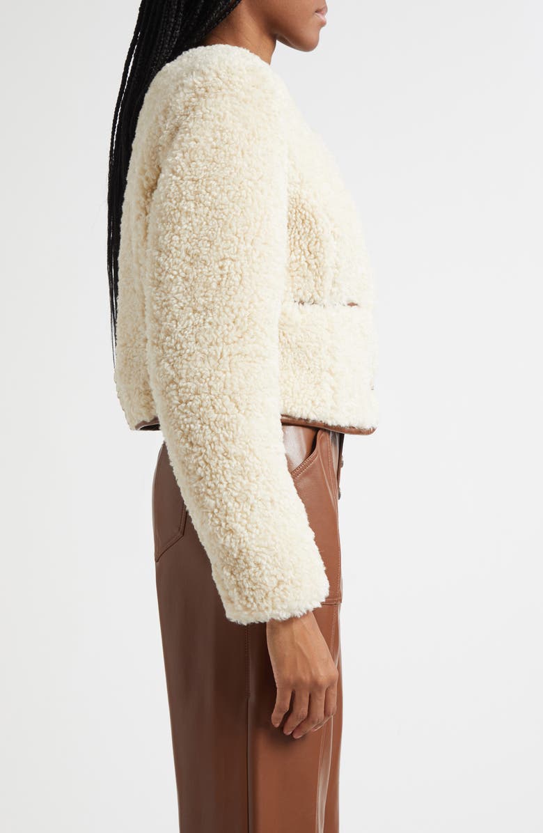 Cinq à Sept Naia Faux Shearling Jacket, Alternate, color, Ivory/ Dark Sepia