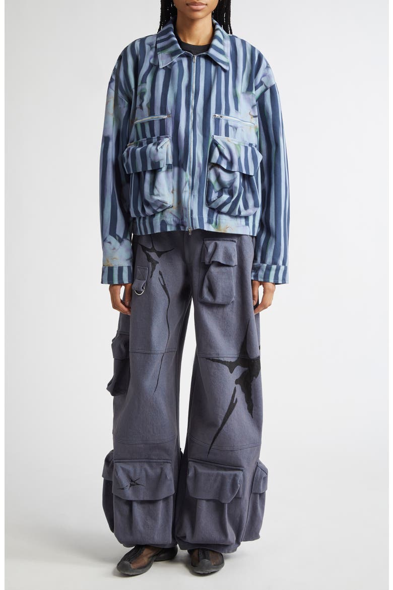 Garden Oversize Cotton Cargo Pants, Alternate, color, CHARCOAL