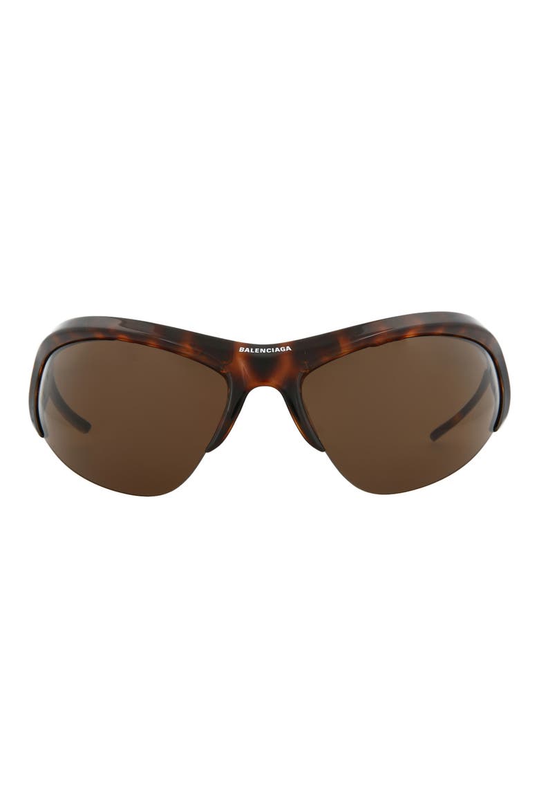 91mm Shield Sunglasses, Main, color, HAVANA SILVER BROWN