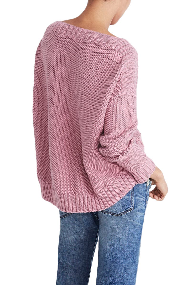 Madewell Zigzag Stitch Pullover Sweater, Alternate, color, 