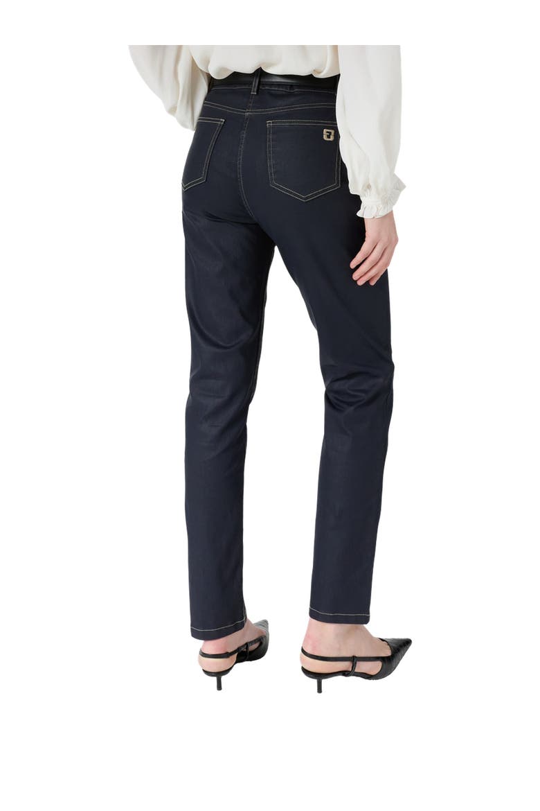 Aya Coated Slim Jeans, Alternate, color, Navy Blue