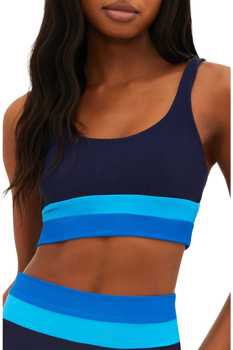Mackenzine Colorblock Bikini Top, Main, color, MARINE COLORBLOCK