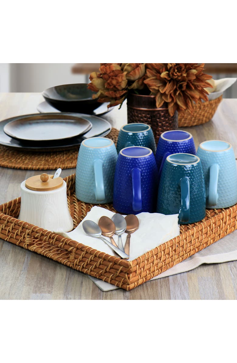 MARTHA STEWART 16 Inch Rattan Woven Serving Tray, Alternate, color, Brown