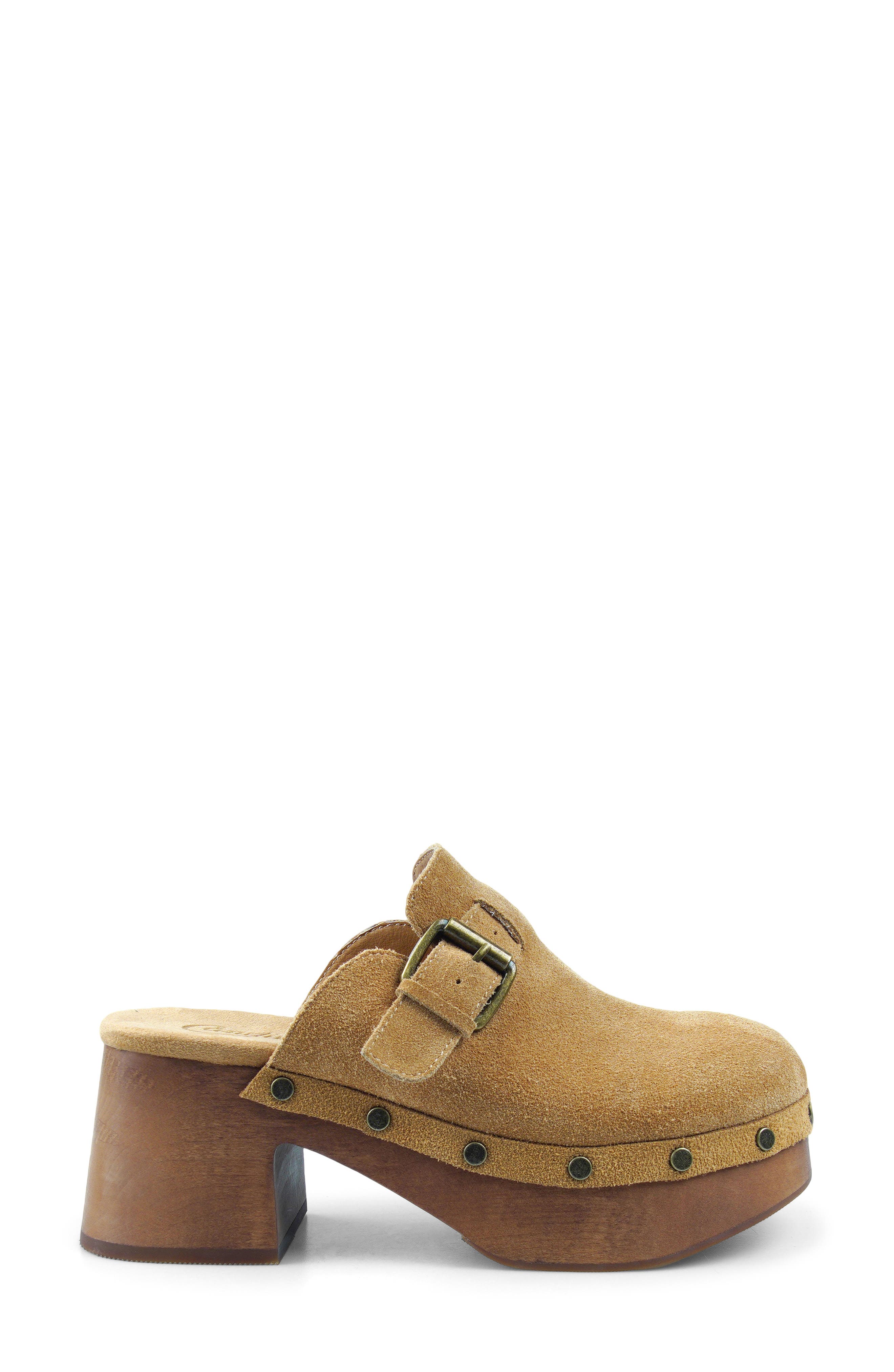 Booyah Platform Clog, Alternate, color, NATURAL SUEDE