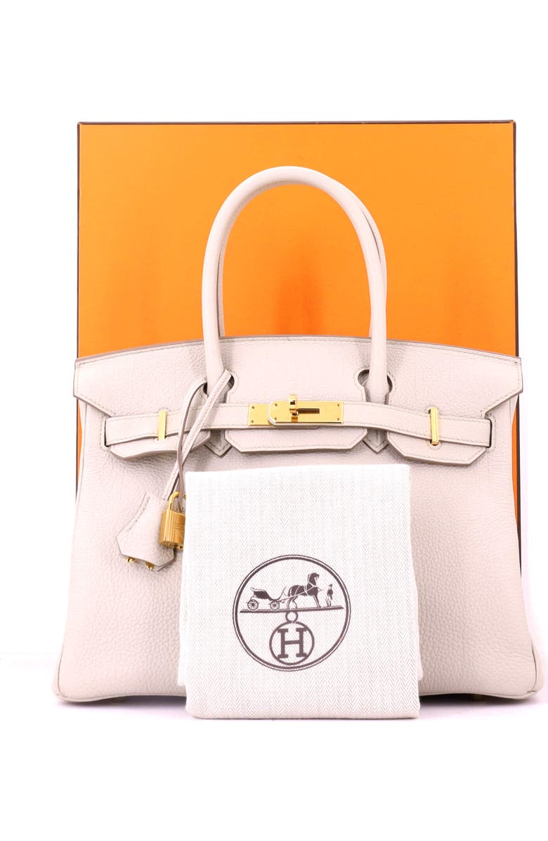 Pre-Owned Hermes Birkin Handbag Light Togo with Gold Hardware 30, Alternate, color, Beton