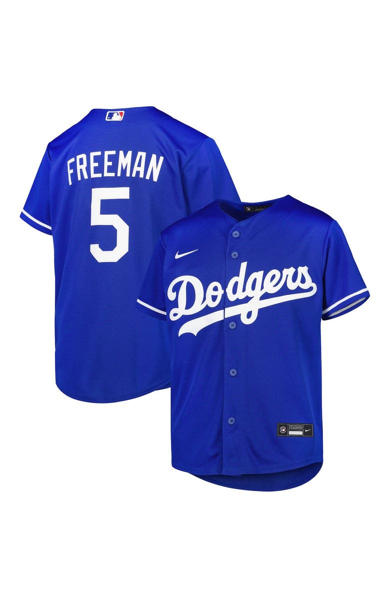 Nike Youth Nike Freddie Freeman Royal Los Angeles Dodgers Alternate Replica Player Jersey, Main, color, 