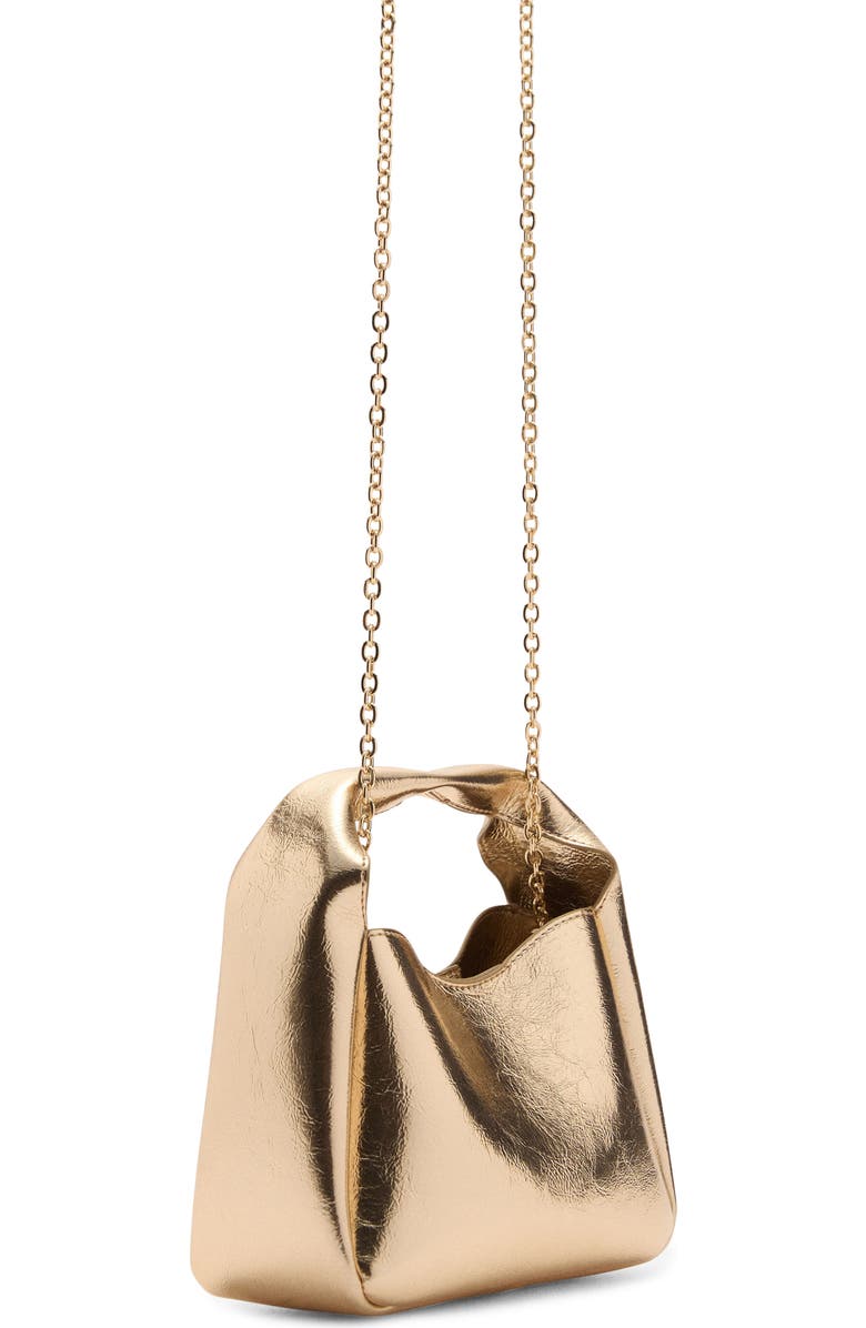 MANGO Metallic Faux Leather Handbag, Alternate, color,