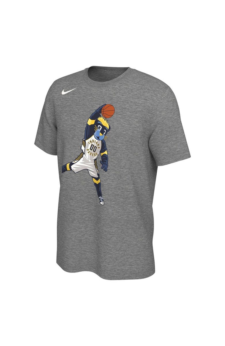 Nike Unisex Nike Heather Charcoal Indiana Pacers Team Mascot T-Shirt, Alternate, color, 